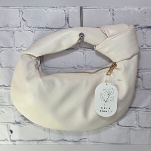 Melie Bianco White Hobo Bag